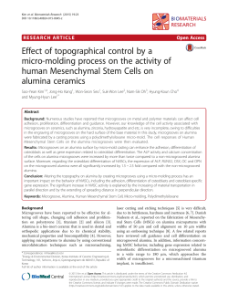 Effect of topographical control by a micro