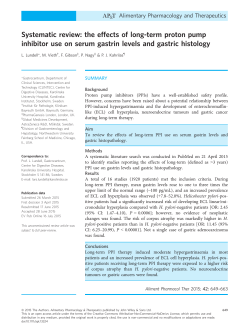 term proton pump inhibitor use on serum gastrin levels and
