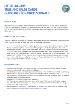 little lullaby true and false cards guidelines for professionals