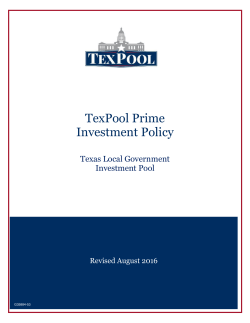 TexPool Prime Investment Policy