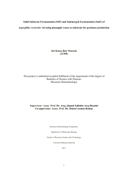 Solid Substrate Fermentation (SSF) and Submerged Fermentation