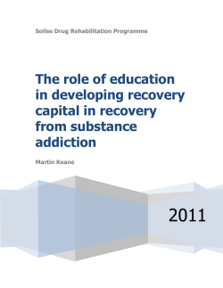 The role of education in developing recovery capital in