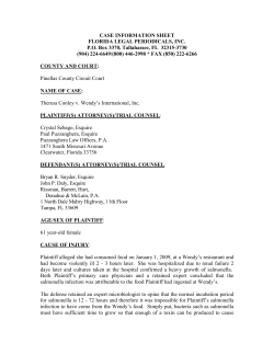 Conley v. Wendy`s International, Inc.