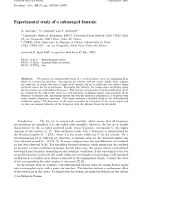 Experimental study of a submerged fountain