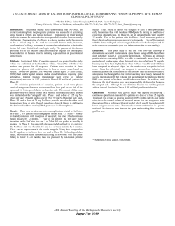 ne-osteo bone growth factor for posterolateral lumbar spine fusion