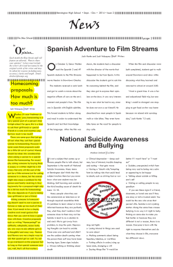 National Suicide Awareness and Bullying Spanish Adventure to Film
