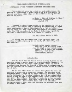 Subversion of the Fifteenth Amendment in Mississippi, undated