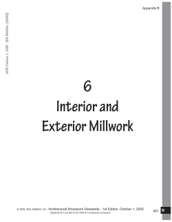 A 6 Interior and Exterior Millwork