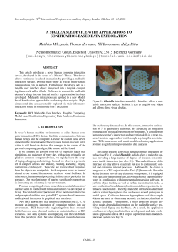 A malleable device with applications to sonification
