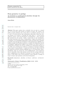 From geometry to geology: An invitation to mathematical pluralism