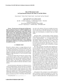 Alice in Pheromone Land: An Experimental Setup for the