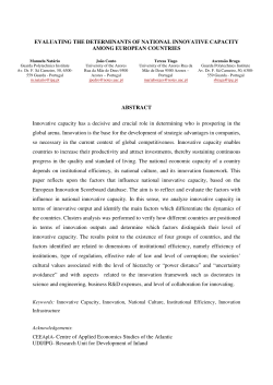 EVALUATING THE DETERMINANTS OF NATIONAL INNOVATIVE