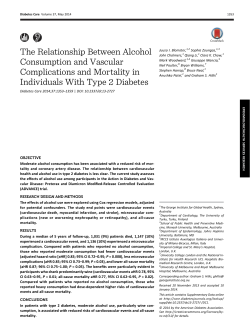 The Relationship Between Alcohol Consumption and Vascular