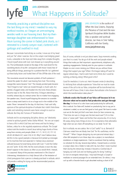 What Happens in Solitude?