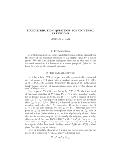 EQUIDISTRIBUTION QUESTIONS FOR