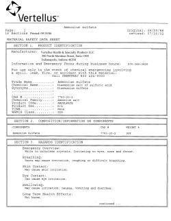 msds ammonium sulfate