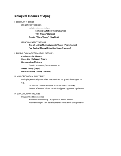 Biological Theories of Aging