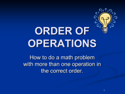 Order of Operations