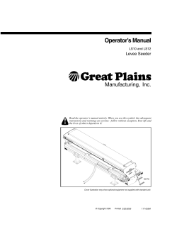 Operator`s Manual - Great Plains Manufacturing