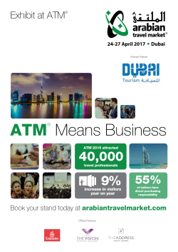 ATM 2017 Brochure - Arabian Travel Market