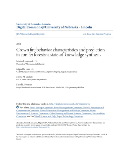 Crown fire behavior characteristics and prediction in conifer forests