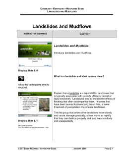 Landslides and Mudflows - CERT-LA