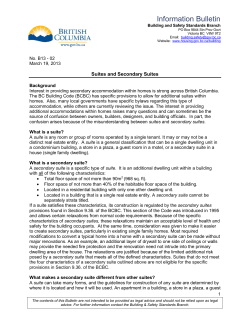 Suites and Secondary Suites - Province of British Columbia