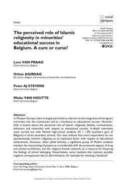 The perceived role of Islamic religiosity in minorities` educational