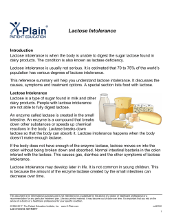 Lactose Intolerance - Patient Education Institute