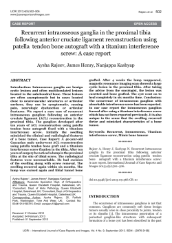 Recurrent intraosseous ganglia in the proximal tibia following