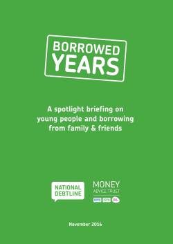 second briefing - Money Advice Trust