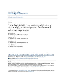 The differential effects of fructose and glucose on advanced