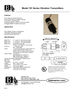 Model 191 Series Vibration Transmitters