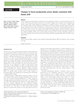 Changes in forest productivity across Alaska consistent with biome