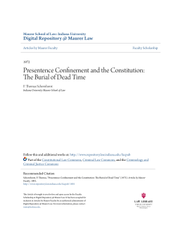 Presentence Confinement and the Constitution