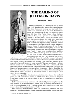 the bailing of jefferson davis - confederate historical association of