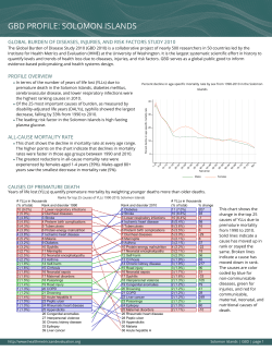 gbd profile: solomon islands - Institute for Health Metrics and