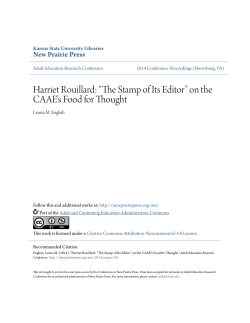 Harriet Rouillard - New Prairie Press