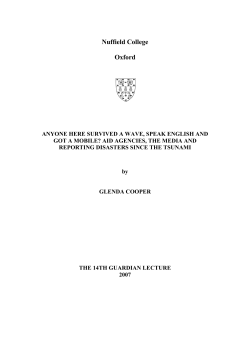 Nuffield Guardian Lecture 2007