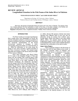 REVIEW ARTICLE Longitudinal Zonation in the Fish