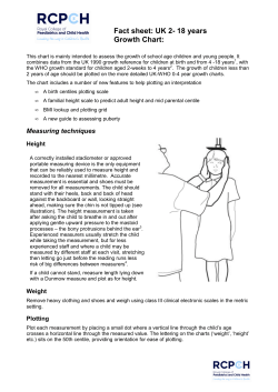 Fact sheet: UK 2- 18 years Growth Chart