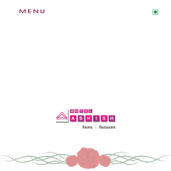 M E N U - Hotel Ashish