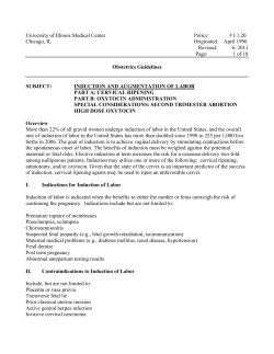 induction and augmentation of labor - University of Illinois College of