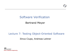 Lecture 1 - Chair of Software Engineering