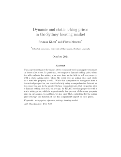 Dynamic and static asking prices in the Sydney housing market