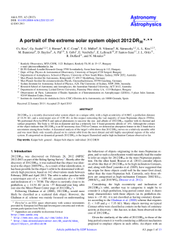 A portrait of the extreme solar system object 2012 DR30⋆⋆⋆