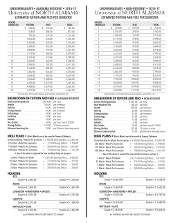 Estimated Tuition and Fees
