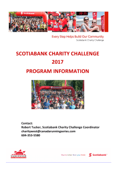 scotiabank charity challenge 2017 program information