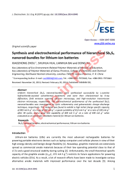 Synthesis and electrochemical performance of hierarchical Sb2S3