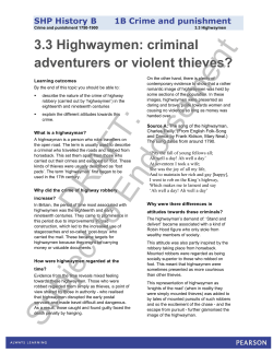 3.3 Highwaymen: criminal adventurers or violent thieves?